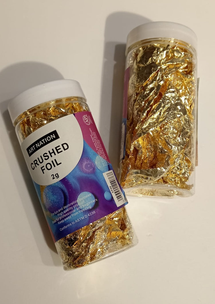 Art Nation Gold Crushed Foil Paper Tube 2g