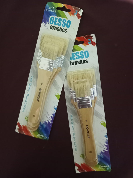 Bomeijia Paint Brush Gesso 3pcs Set