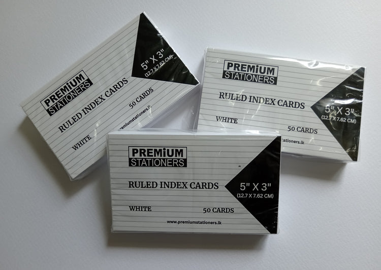 Premium Ruled Index Cards 5"X3" (Flash Card)