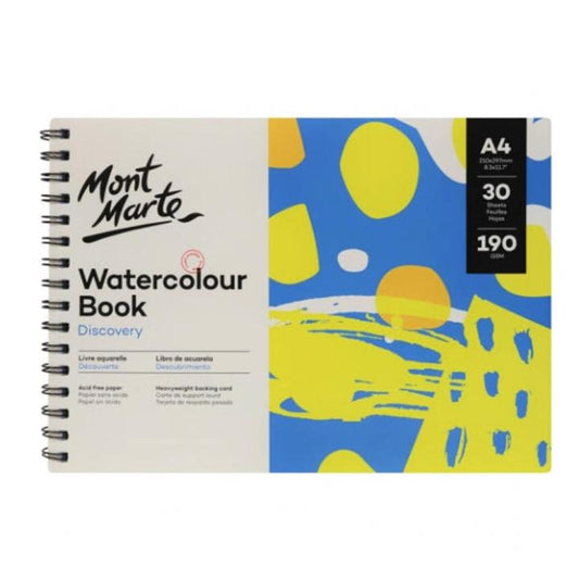 Mont Marte Discovery Watercolour Book A4 Size 190gsm