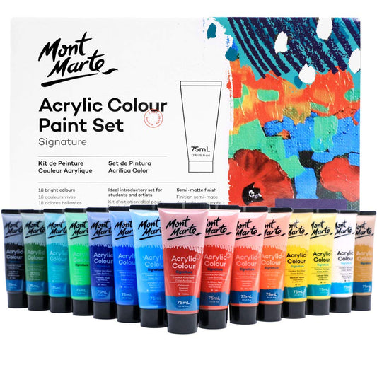 Mont Marte Acrylic 75ml tube x 18Colours Set