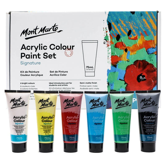 Mont Marte Acrylic 75ml tube x 6Colours Set