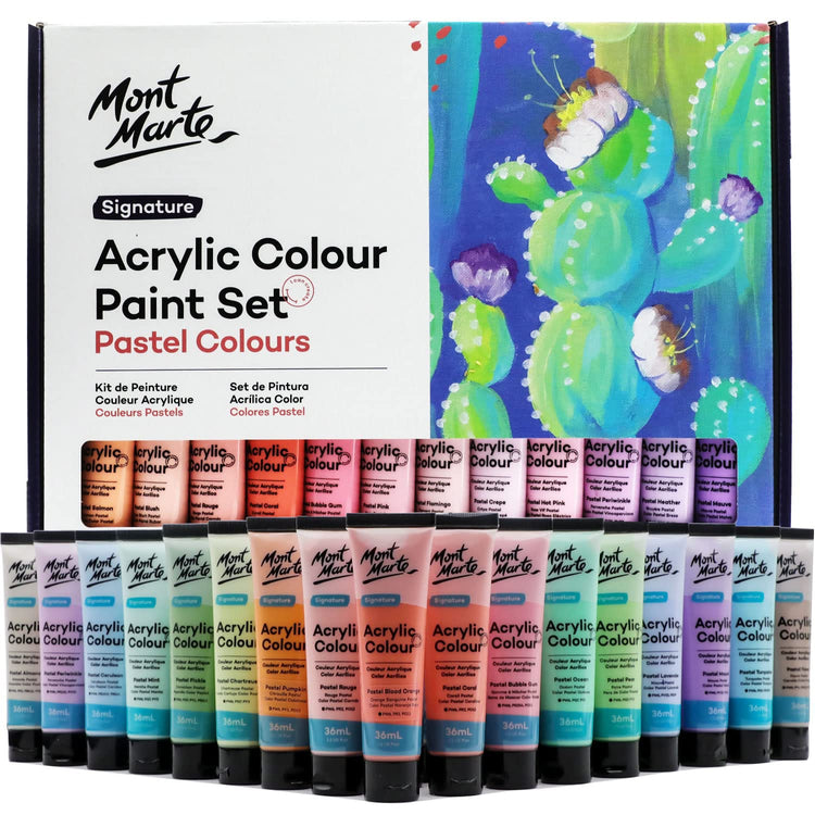 Mont Marte Pastel Acrylic 36ml Tube 48colours