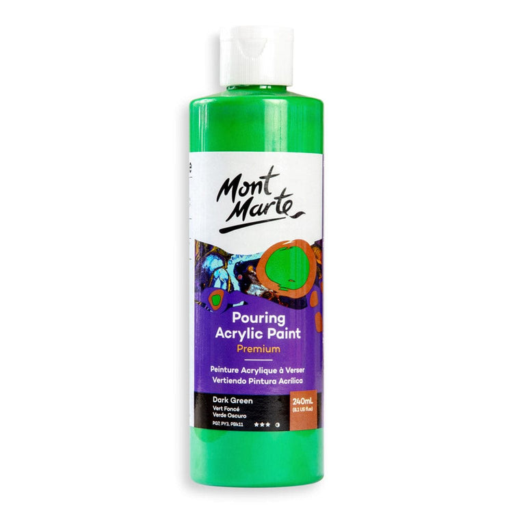 Mont Marte Pouring Acrylic Paint 240ml - Dark Green