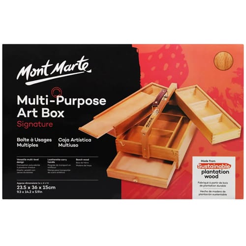 Mont Marte Wooden Multi-Purpose Art Storage Box