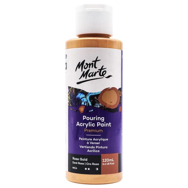 Mont Marte Pouring Acrylic Paint 120ml - Rose Gold