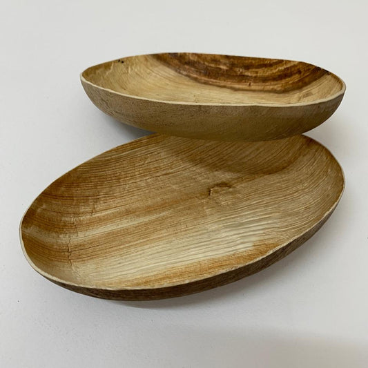 Arecanut Handmade Bowl 4"x 6" (Oval Shape)