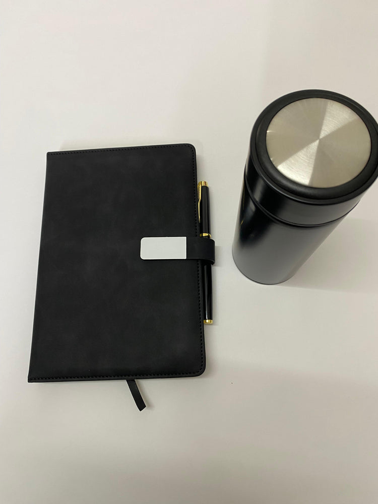 Corporate Gift Set (Notebook with Pen and Flask)