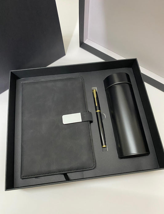 Corporate Gift Set (Notebook with Pen and Flask)