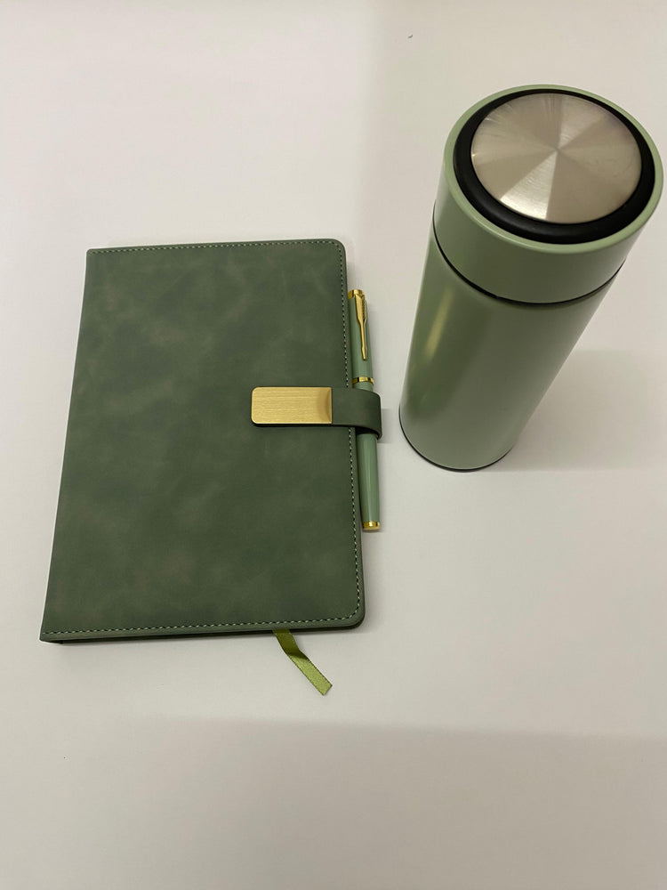 Corporate Gift Set (Notebook with Pen and Flask)