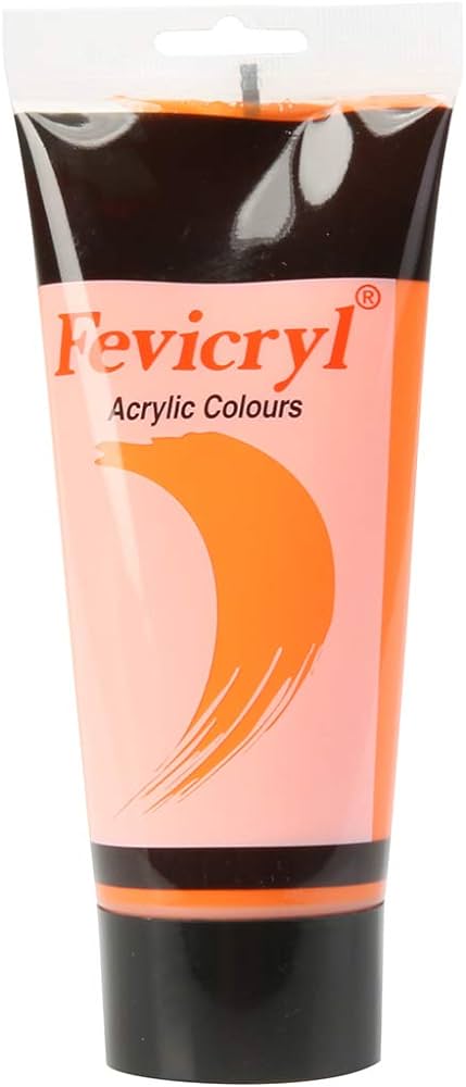 Fevicryl Acrylic Colour 200ml Tube (Cadmium Orange)