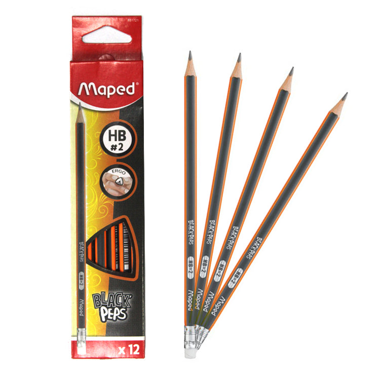 Maped Pencils Black Peps HB (Each)