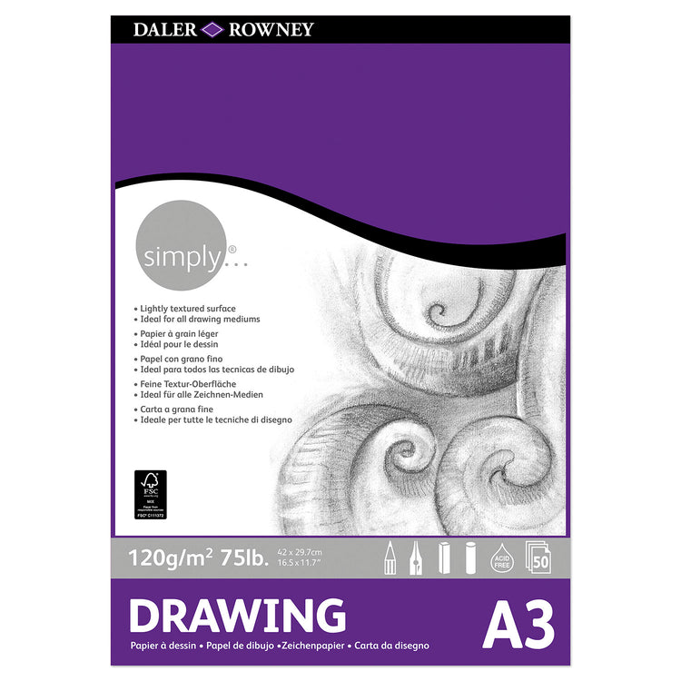 Daler Rowney Sketch Pad Simply (A3-95gsm-65sheet)