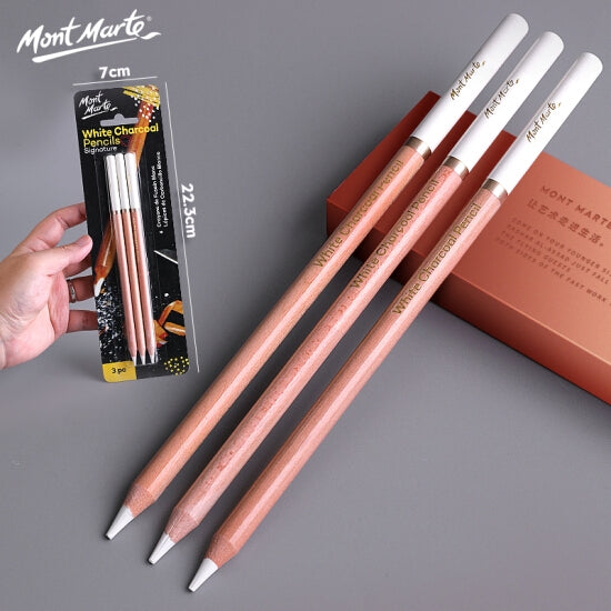 Mont Marte Charcoal White Pencils 3pcs