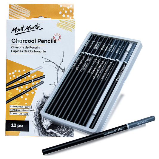 Mont Marte Charcoal Pencils 12pcs