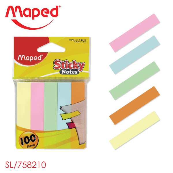 Maped Sticky Notes (0.6 x 3 inches -100 sheets)