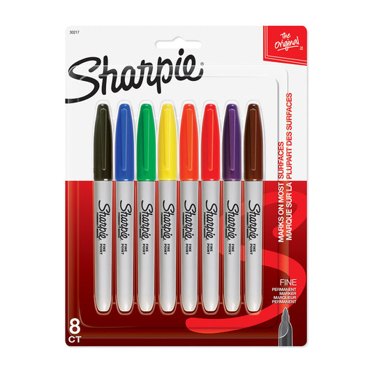 Sharpie Permanent Marker Set (8C-Fine Point-30217)