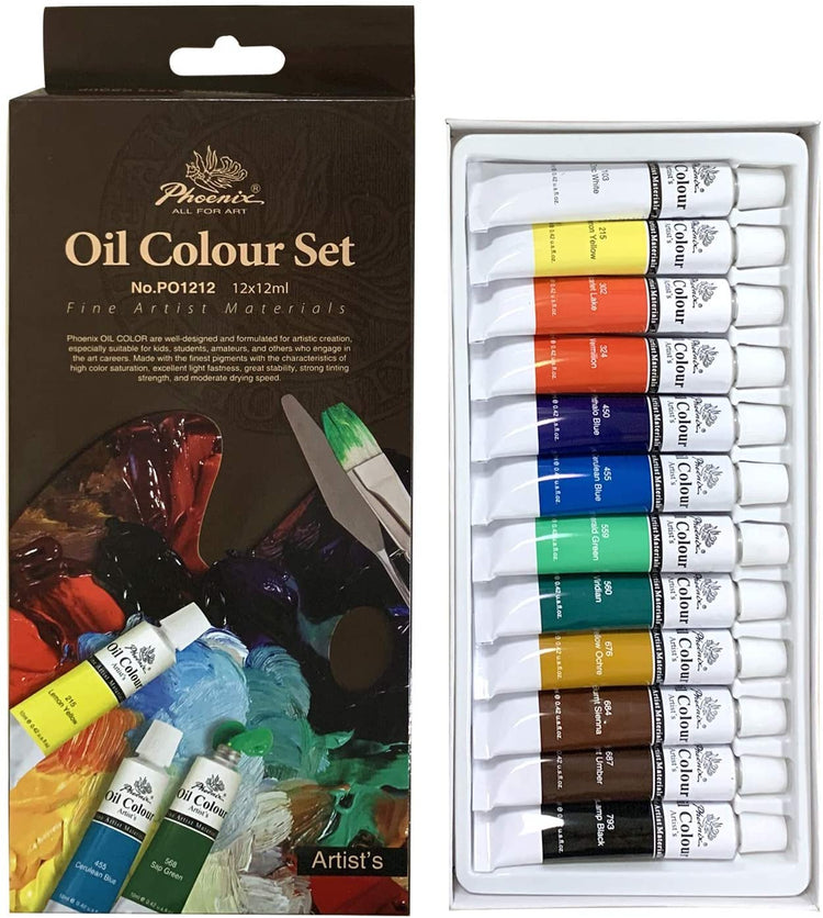 Phoenix Oil Colours Set Artist (12X12ml)