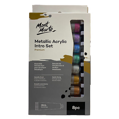 Mont Marte Acrylic Metalic Paint (Intro-8pcs-Set)