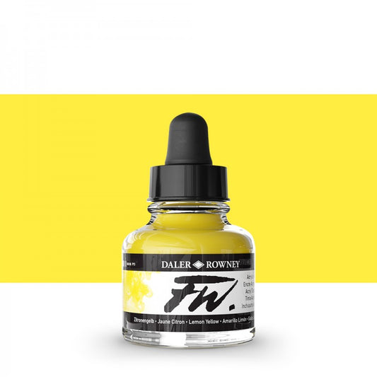 Daler Rowney FW Acrylic Ink 29.5ml - Lemon Yellow