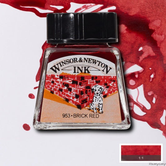 Winsor & Newton Drawing Ink - 14ml - Brick Red