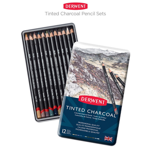 Derwent Tinted Charcoal Pencils (12c)