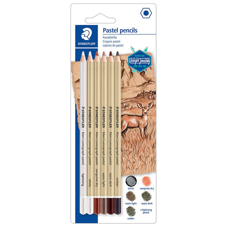 Staedtler Pastel Pencils 6c (100P-SBK6)