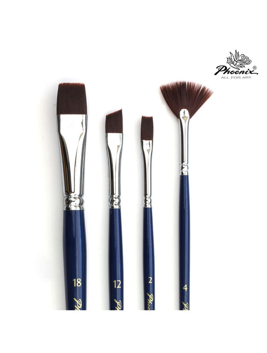 Phoenix Artist Paint Brushes 4pcs Set (6614s2)