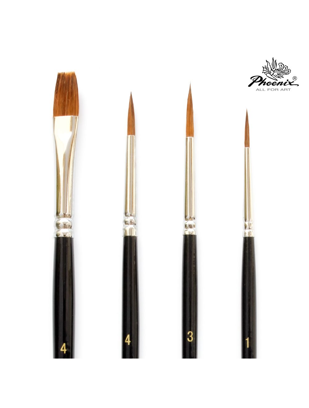 Phoenix Artist Paint Brushes 4pcs Set (6616s1) – Premium Stationers