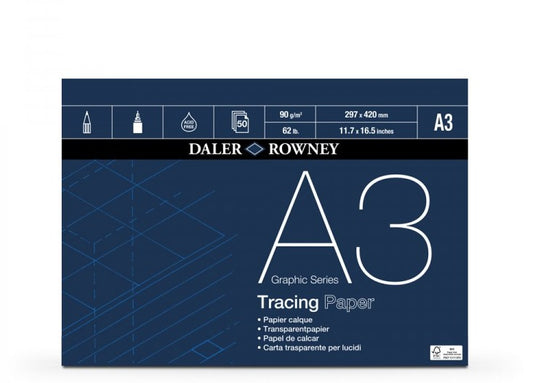 Daler Rowney Tracing Paper Pad (A3-90gsm-50sheet)