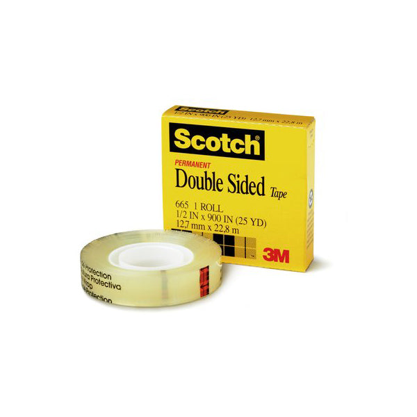 3M Scotch Double Sided Tape 1/2" (665)