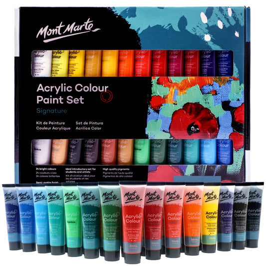 Mont Marte Acrylic Colours (24C x 36ml)